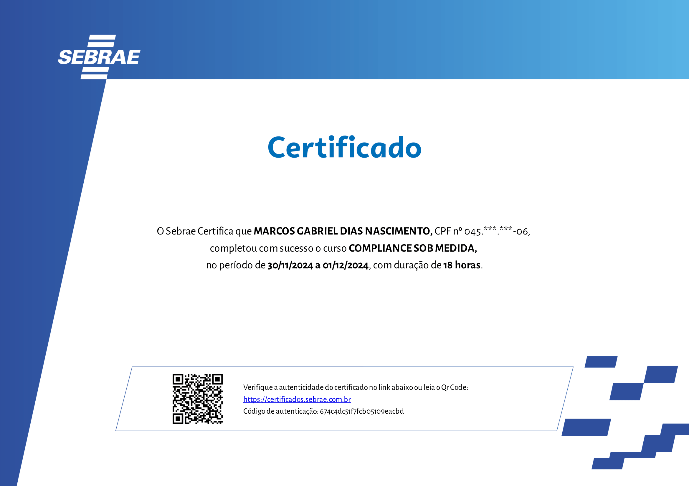 Certificado Compliance